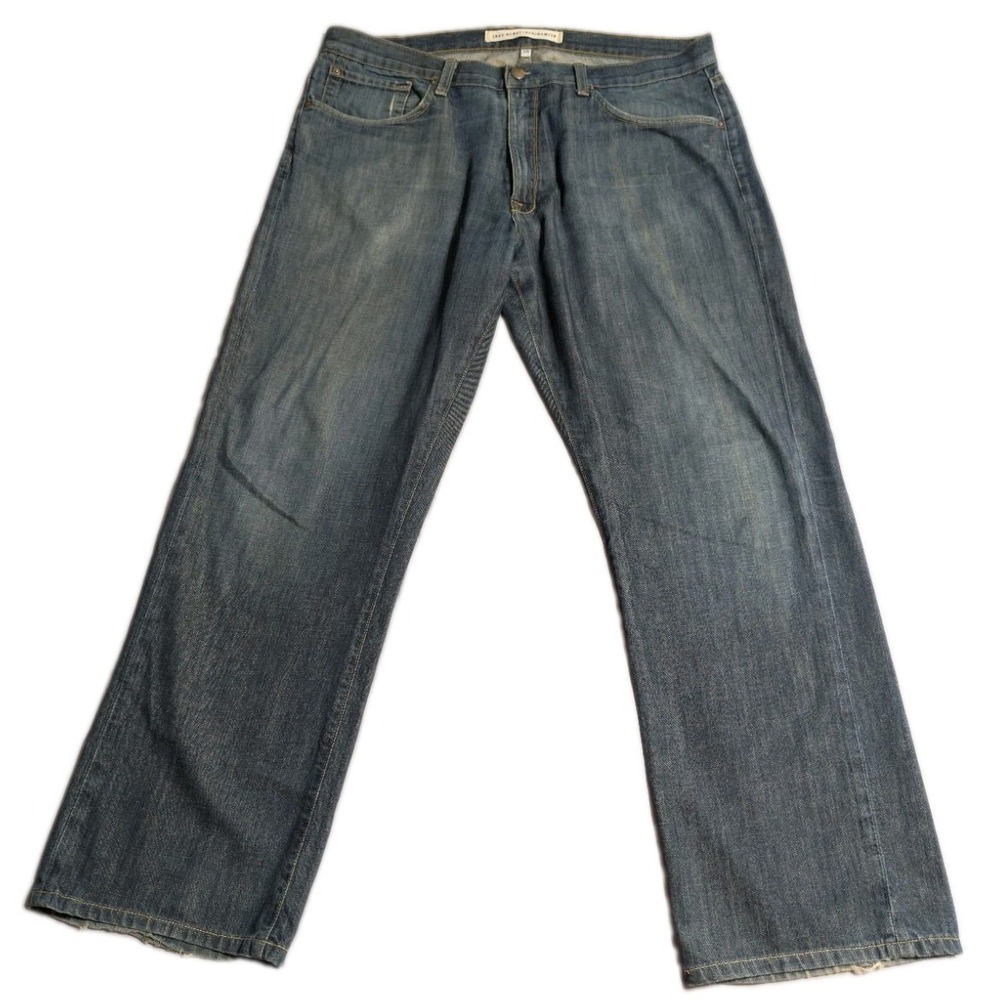 Agave Waterman Jeans Mens 38x32 Blue Relaxed Straight Made USA Supima Denim